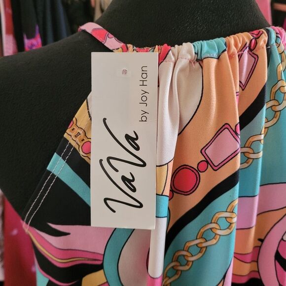 Vintage Dress Multicolor Print VaVa By Joy Han Colorful Size Small - Picture 6 of 16